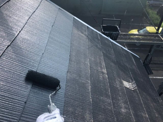 屋根 上塗り1回目