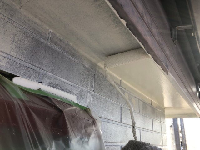 上塗り作業