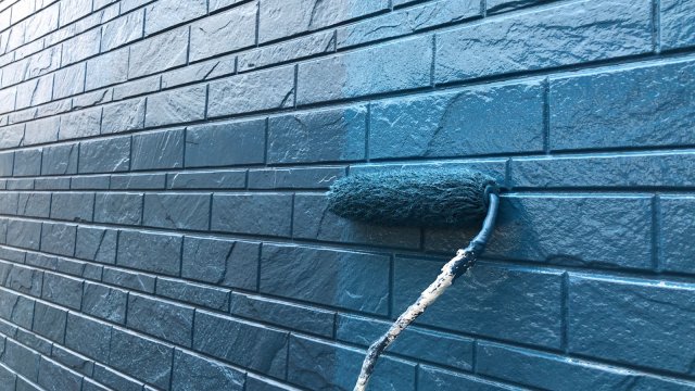 外壁 上塗り作業2回目