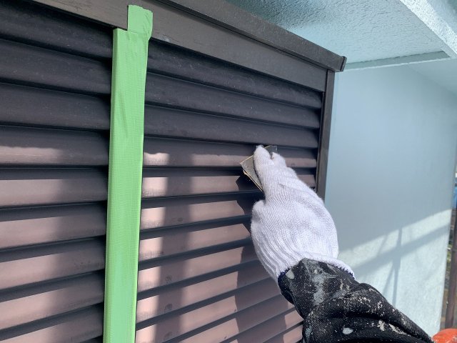 雨戸 研磨作業