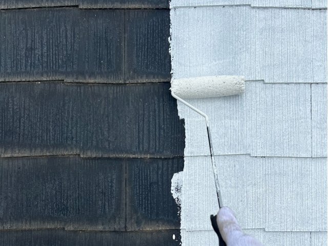 川越市 屋根塗装 下塗り ミヤケン