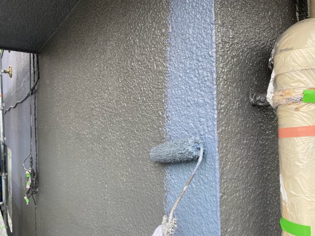 さいたま市中央区 外壁塗装工事 上塗り ミヤケン
