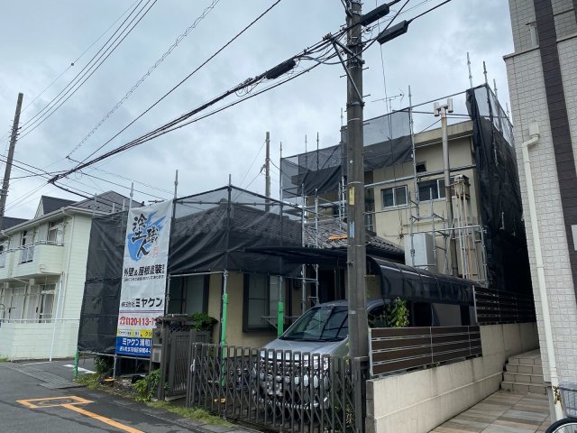 さいたま市中央区 外壁塗装工事 足場組立 ミヤケン