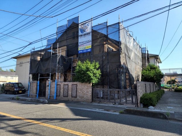 さいたま市見沼区 外壁塗装工事 足場組立 お客様の声 ミヤケン