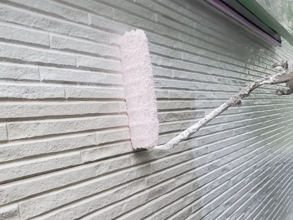 さいたま市 屋根外壁塗装工事 外壁下塗り中 お客様の声 ミヤケン