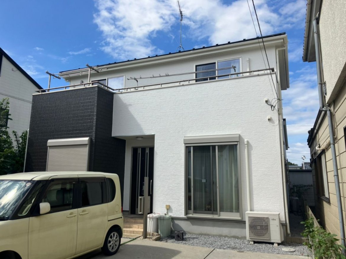 さいたま市 屋根外壁塗装工事 施工後全体写真 お客様の声 ミヤケン