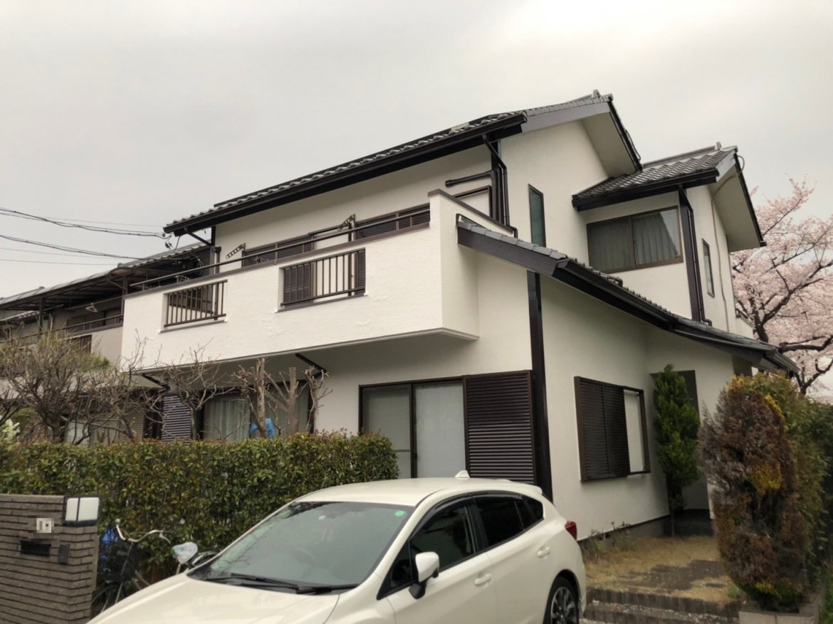 川越市 外壁塗装工事 施工後全体写真 お客様の声 ミヤケン