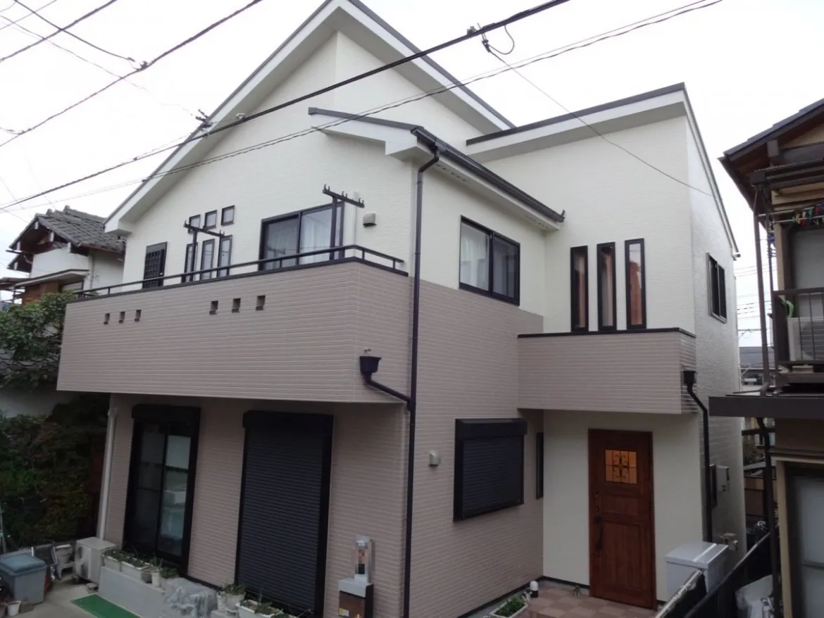 さいたま市 屋根外壁塗装工事 施工後全体写真 お客様の声 ミヤケン