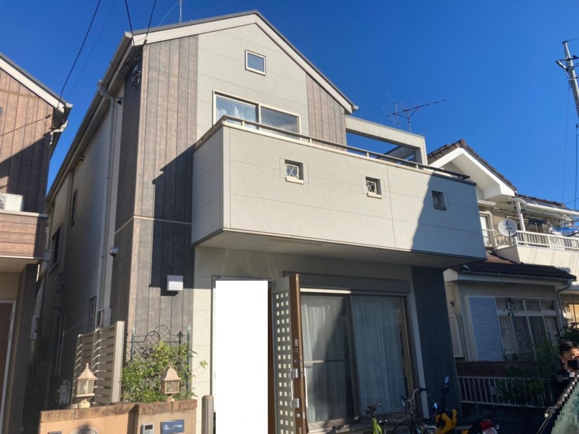 さいたま市 屋根外壁塗装工事 施工前全体写真 お客様の声 ミヤケン