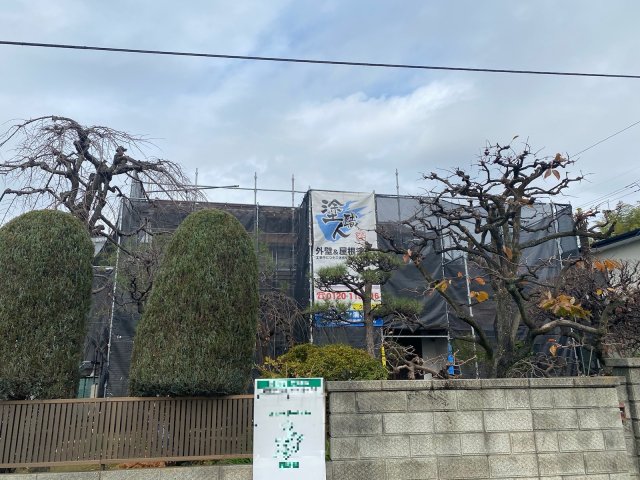 さいたま市南区 外壁塗装工事 足場組立 お客様の声ミヤケン