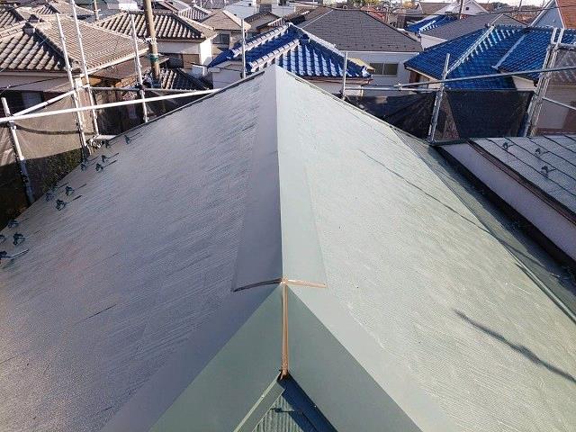 さいたま市見沼区 屋根塗装工事 スレート屋根 施工後全体写真 お客様の声 ミヤケン