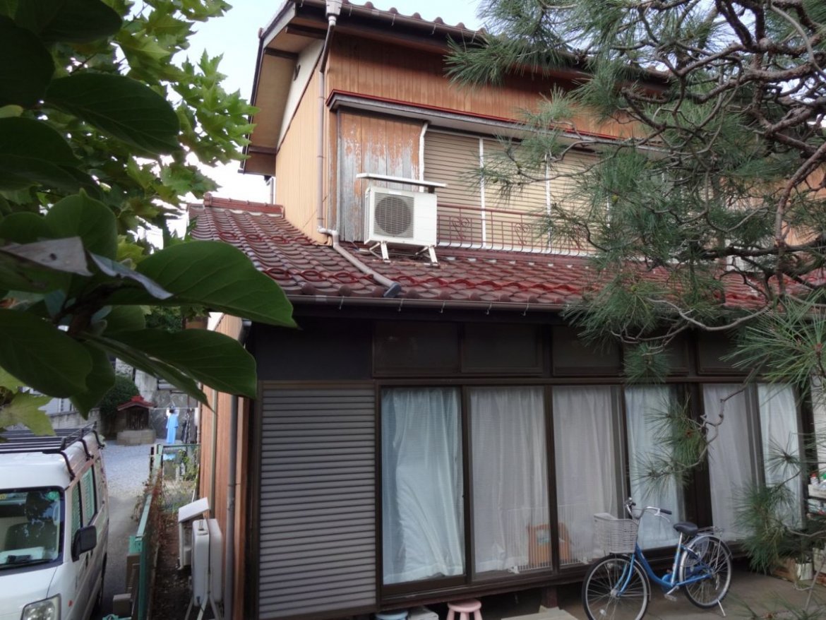 さいたま市南区 外壁塗装工事 施工前全体写真 お客様の声ミヤケン