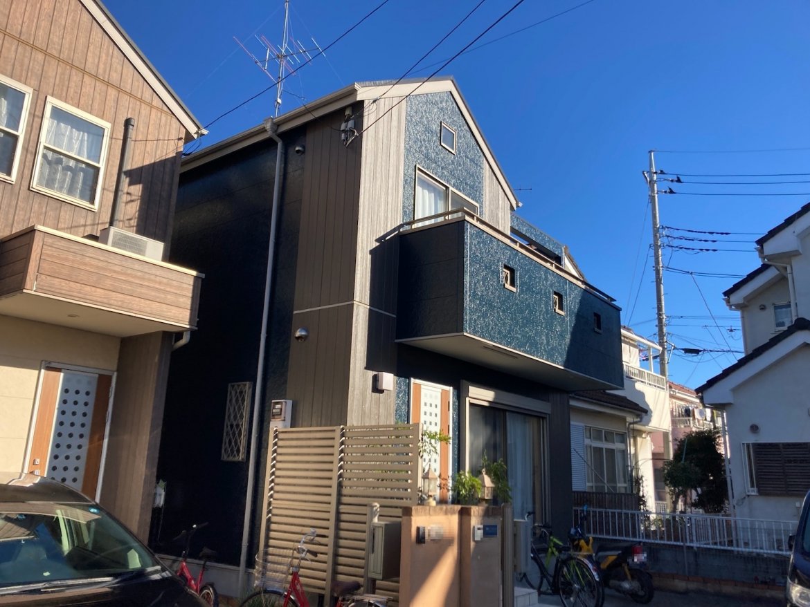 さいたま市 屋根外壁塗装工事 施工後全体写真 お客様の声 ミヤケン