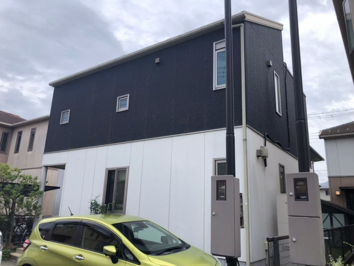 さいたま市見沼区 屋根外壁塗装工事 施工前全体写真 お客様の声 ミヤケン