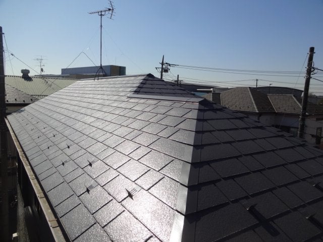 さいたま市桜区 屋根外壁塗装工事 スレート屋根の点検 1年点検 ミヤケン