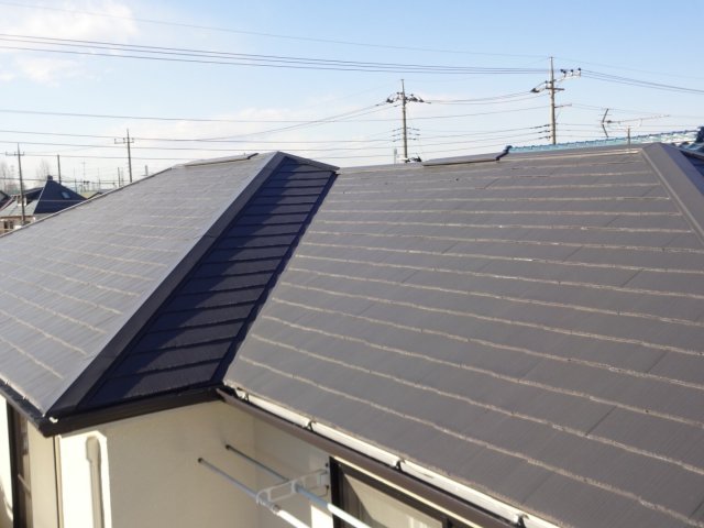 川越市 屋根外壁塗装工事 スレート屋根の点検 1年点検 ミヤケン