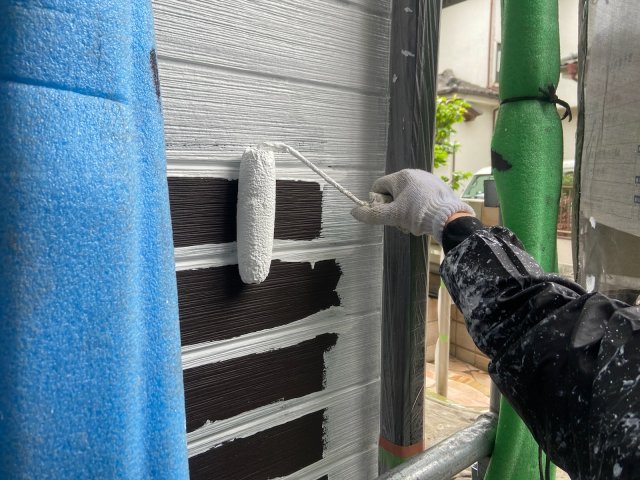 さいたま市西区 外壁(アクセント) 下塗り ミヤケン