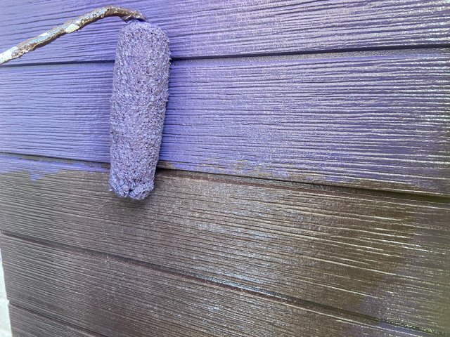 さいたま市西区 外壁(アクセント) 上塗り2回目 ミヤケン