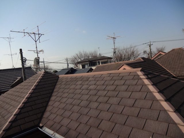 さいたま市桜区 屋根外壁塗装工事 スレート屋根 施工前 お客様の声 ミヤケン