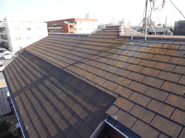 さいたま市桜区 スレート屋根 コケの付着 お客様の声 ミヤケン