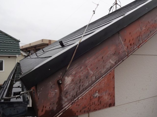 さいたま市西区 屋根外壁塗装工事 破風板色褪せ お客様の声 ミヤケン