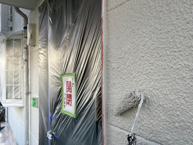 さいたま市緑区 外壁 上塗り2回目 ミヤケン