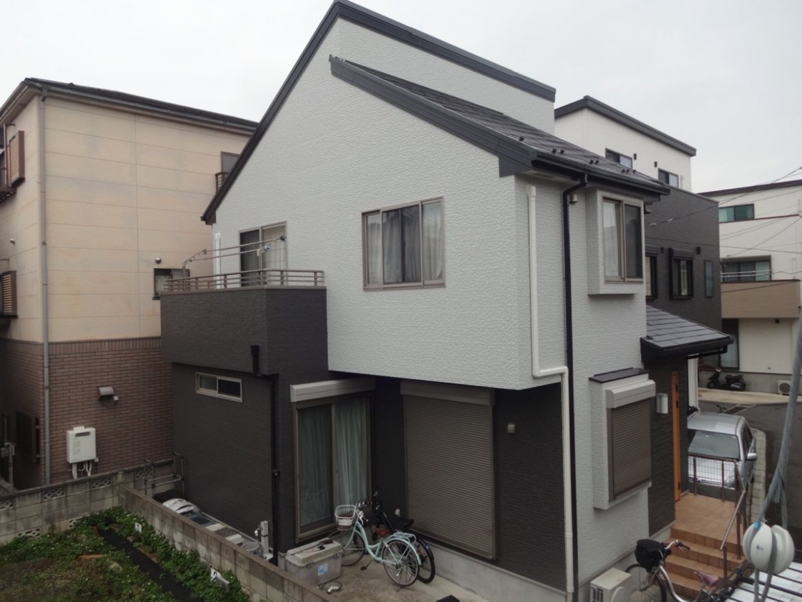 さいたま市南区 屋根外壁塗装工事 施工後全体写真 お客様の声 ミヤケン