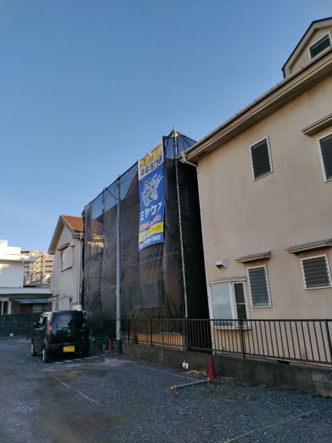 川越市 外壁塗装 足場組み ミヤケン