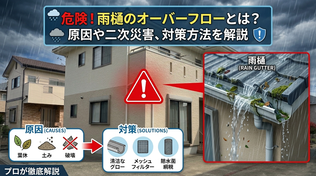 危険!雨樋のオーバーフローとは?原因や二次災害、対策方法を解説 | その他