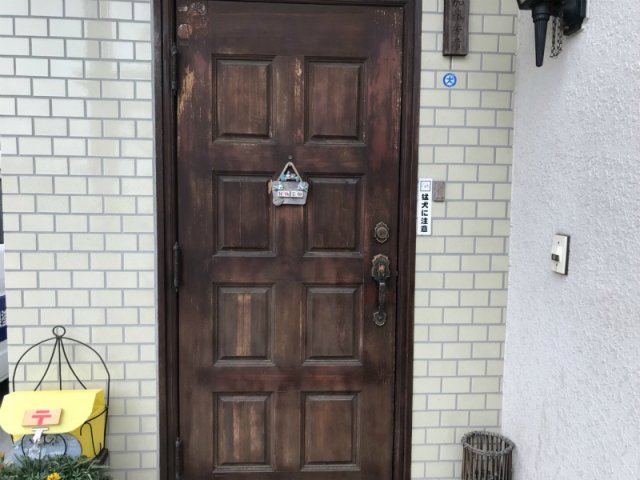 さいたま市 川越市 ふじみ野市 屋根外壁塗装工事 玄関ドアの塗装 ミヤケン