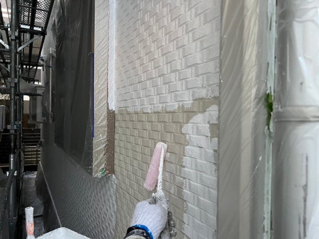さいたま市桜区 屋根外壁塗装工事 外壁上塗り お客様の声 ミヤケン