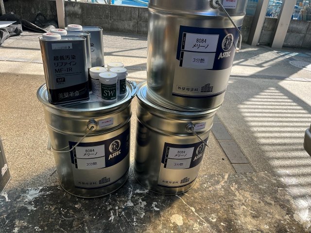 さいたま市北区 外壁塗装 塗料一式 ミヤケン