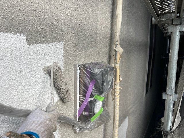 さいたま市浦和区 外壁 上塗り1回目 ミヤケン