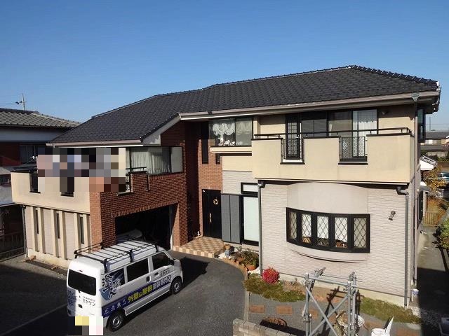 川越市寺尾 外壁塗装工事 2色塗り