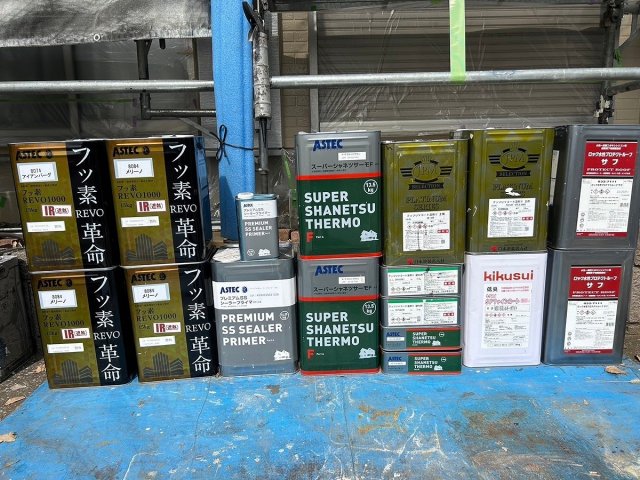 さいたま市見沼区 外壁塗装 塗料一式 ミヤケン