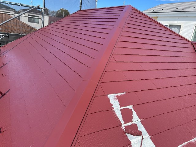 さいたま市浦和区 屋根上塗り作業