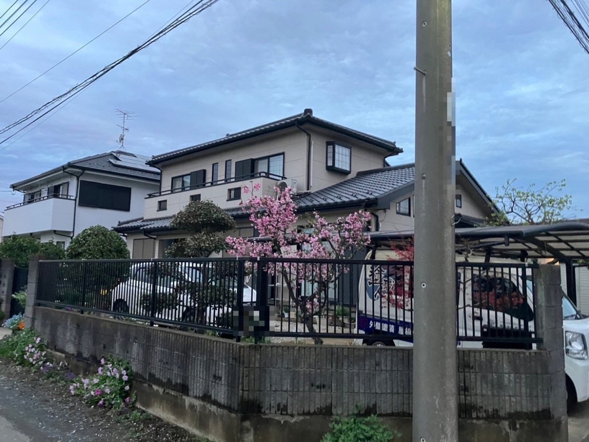 川越市萱沼M様 築25年 外壁塗装 施工前