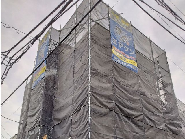 川越市 外壁塗装 足場組み ミヤケン