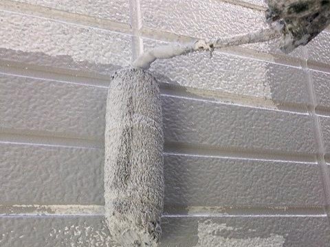 さいたま市見沼区 外壁上塗り作業