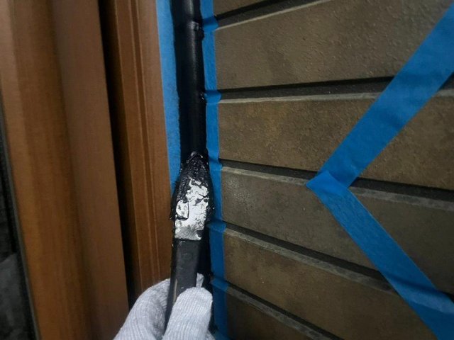 さいたま市中央区 外壁コーキング作業
