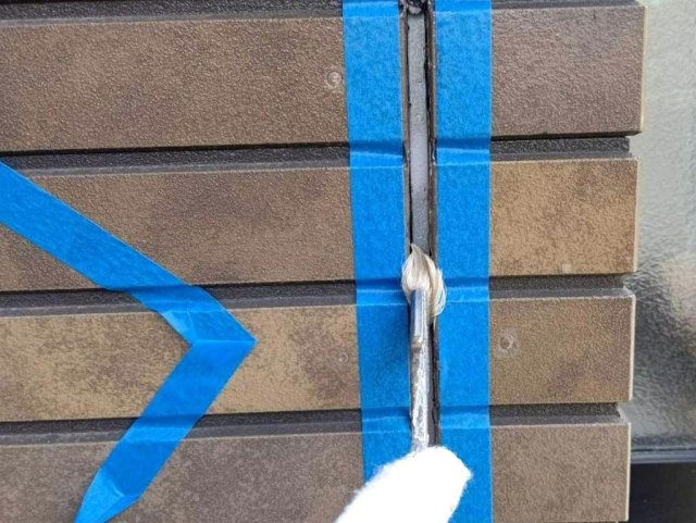 さいたま市中央区 外壁コーキング作業