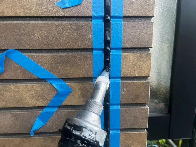 さいたま市中央区 外壁コーキング作業