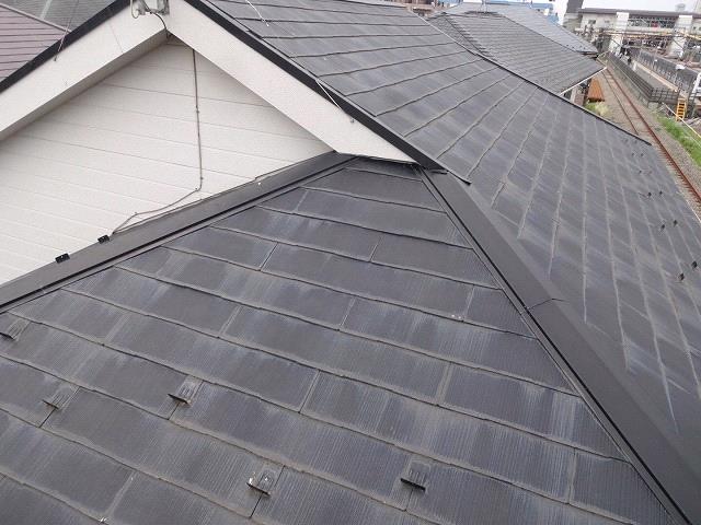 川越市 屋根の色褪せ