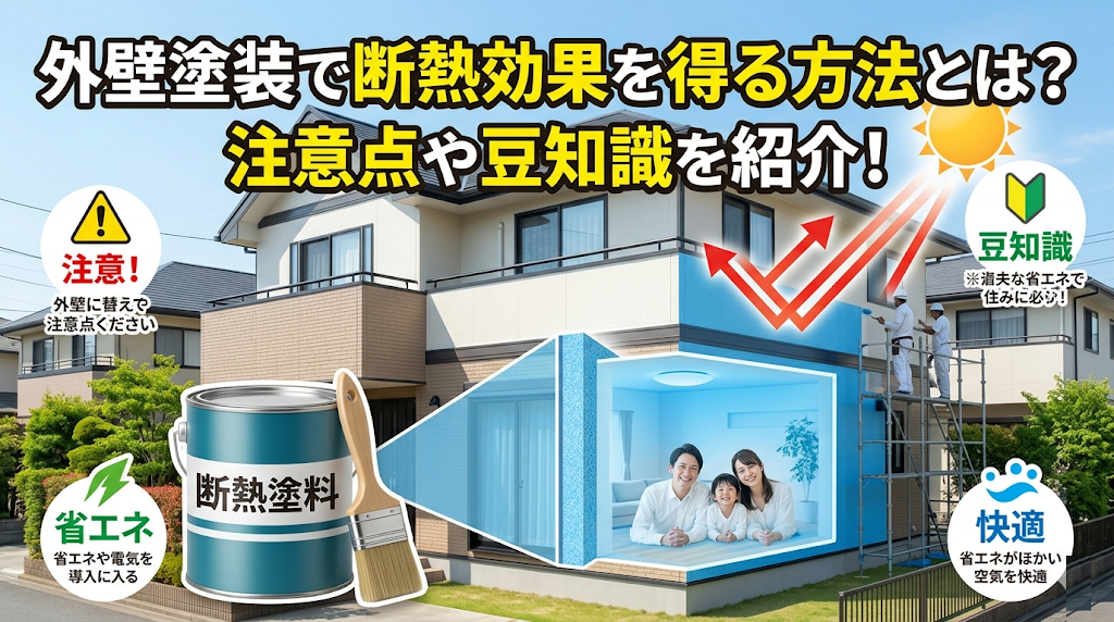 外壁塗装で断熱効果を得る方法とは?注意点や豆知識を紹介! | 塗料について