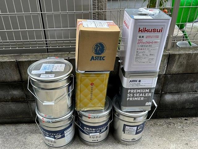 川口市 外壁塗装 塗料一式ミヤケン