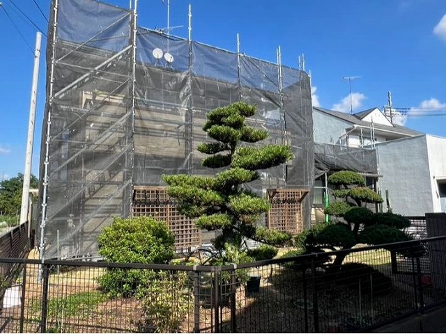 さいたま市見沼区 外壁塗装 足場 ミヤケン