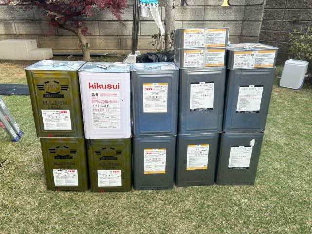 北本市 外壁塗装 材料一式 ミヤケン