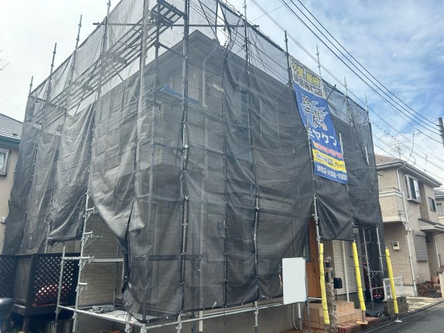 川越市寺尾 外壁塗装 足場 ミヤケン