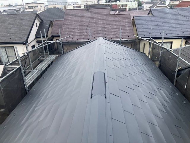 さいたま市北区 外壁塗装 屋根カバー 完了 ミヤケン