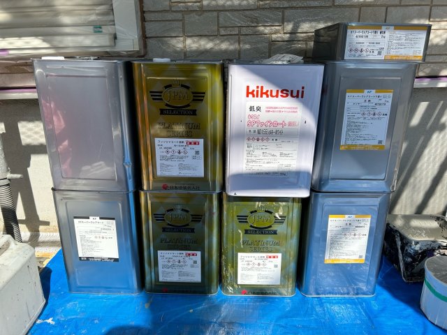 川越市寺尾 外壁塗装 外壁 材料一式 ミヤケン